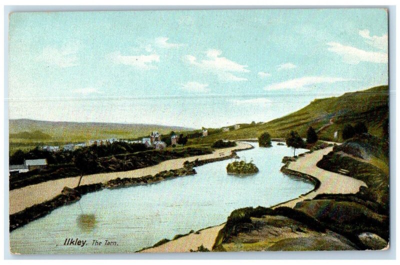 c1910 View of Ilkley Tarn West Yorkshire England Posted Antique Postcard
