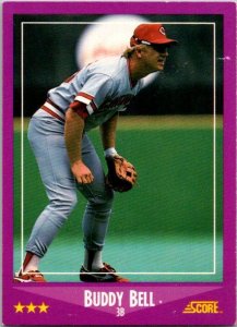 1988 Score Baseball Card Buddy Bell Cincinnati Reds sk3156