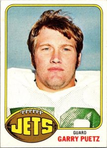 1976 Topps Football Card Gary Puetz New York Jets sk4389