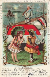 JUNG DEUTSCHLAND-COLONIAL PERIOD FOR YOUNG GERMANY~1905 KEMNITZ POSTCARD