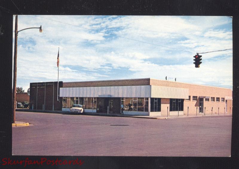 HOBBS NEW MEXICO U.S. POST OFFICE DOWNTOWN 1950's CARS VINTAGE POSTCARD