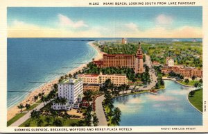 Florida Miami Beach Looking South From Lake Pancoast Curteich