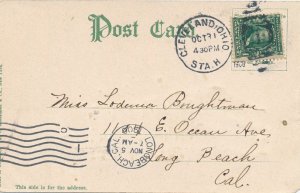 Cleveland, Ohio - U.S. Post Office - Glitter Enhanced - pm 1906 - UDB