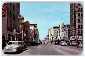 c1960's Main Street Looking West In Downtown Oklahoma City Oklahoma OK Postcard