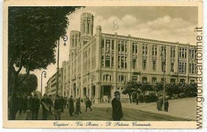 03471 VINTAGE POSTCARD: CAGLIARI City: MUNICIPAL PALACE-