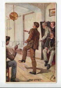 429104 Bowling cigar smoking Mit Effet Vintage TUCK postcard