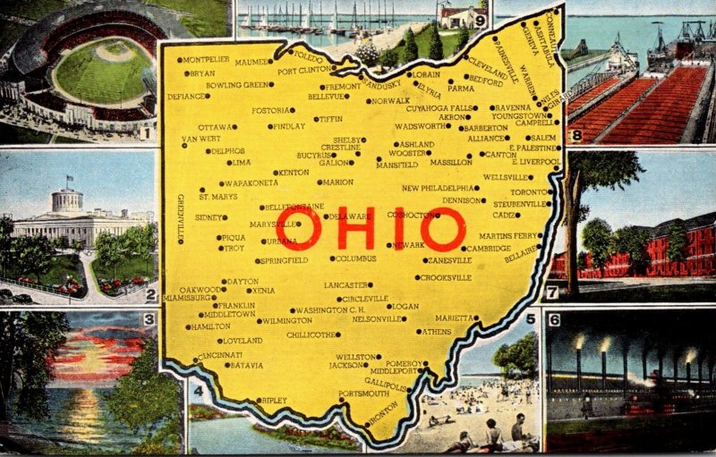 Ohio Map With Multi Views