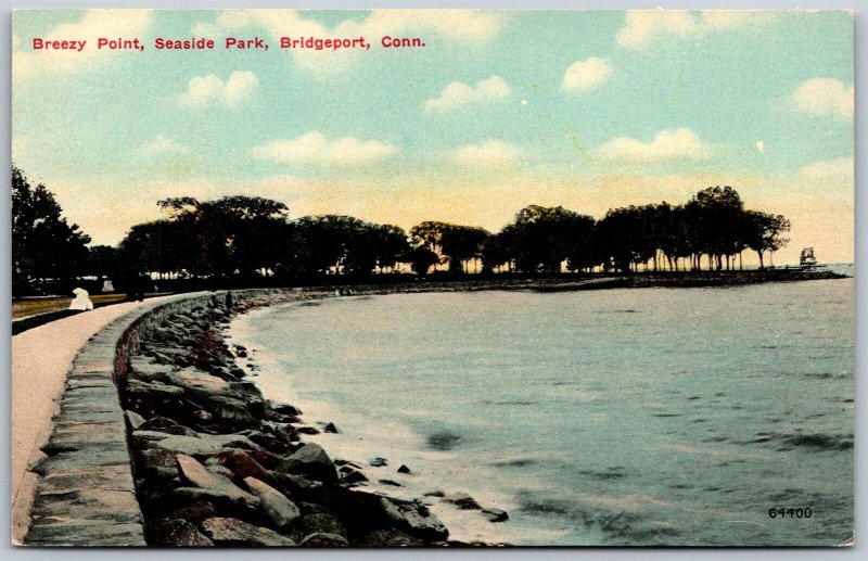 Vtg Bridgeport Connecticut CT Breezy Point Seaside Park 1910s View Old Postcard