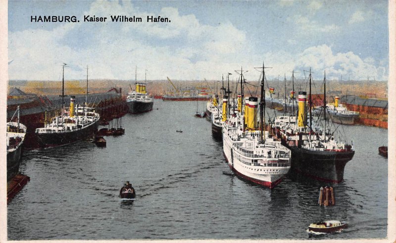 Hamburg, Germany, Kaiser Wilhelm Hafen, Early Postcard, Unused