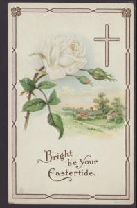 Bright Be Your Eastertide,Rose,Cross Postcard