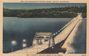 SEATTLE, Washington, 1930-1940s; Lake Washington Pontoon Bridge