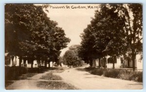 RPPC CANTON, Maine ME ~ PLEASANT STREET Scene 1918 Oxford County Postcard