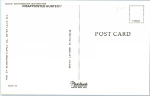 Disappointed Hunter As Deer Runs Away Adirondack Mountains Postcard