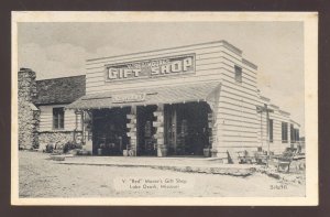 LAKE OZARK MISSOURI RED MOORE'S GIFT SHOP STORE VINTAGE ADVERTISING POSTCARD