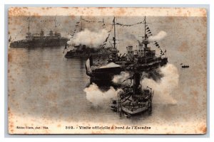 WWI French Ships at Nice France UNP DB Postcard W19