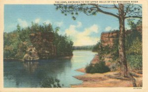 The Jaws, Upper Dells, Wisconsin River Linen Postcard Unused