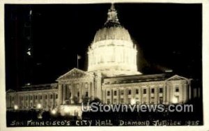 City Hall, Real Photo - San Francisco, California CA  