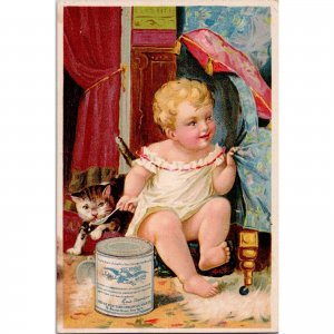 Gail Borden EAGLE BRAND Condensed Milk - Antique 1887 Victorian Trade Card