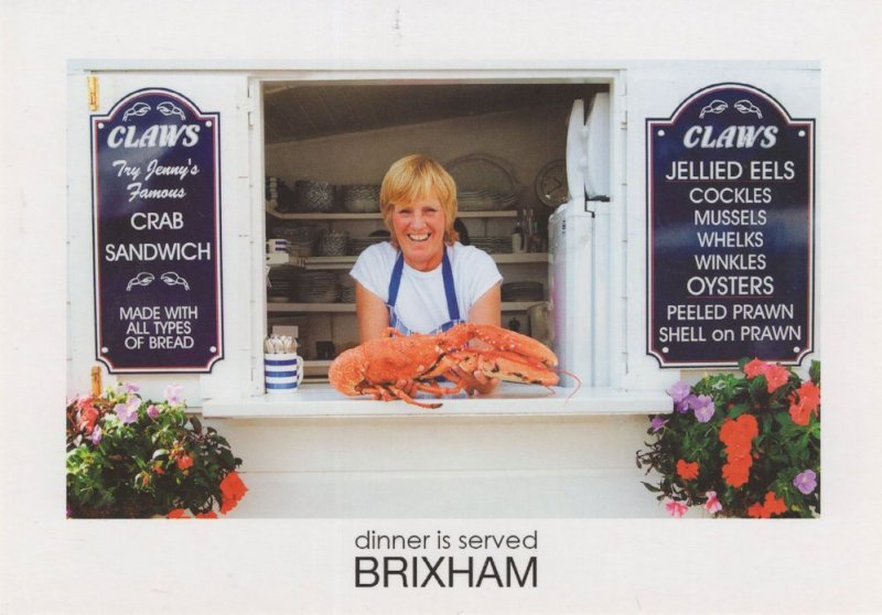 World Famous Brixham Devon Crab Sandwich Fish Market Cafe Postcard