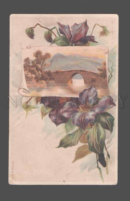 079458 Lovely FLOWERS w/ Landscapes Style KLEIN vintage PC