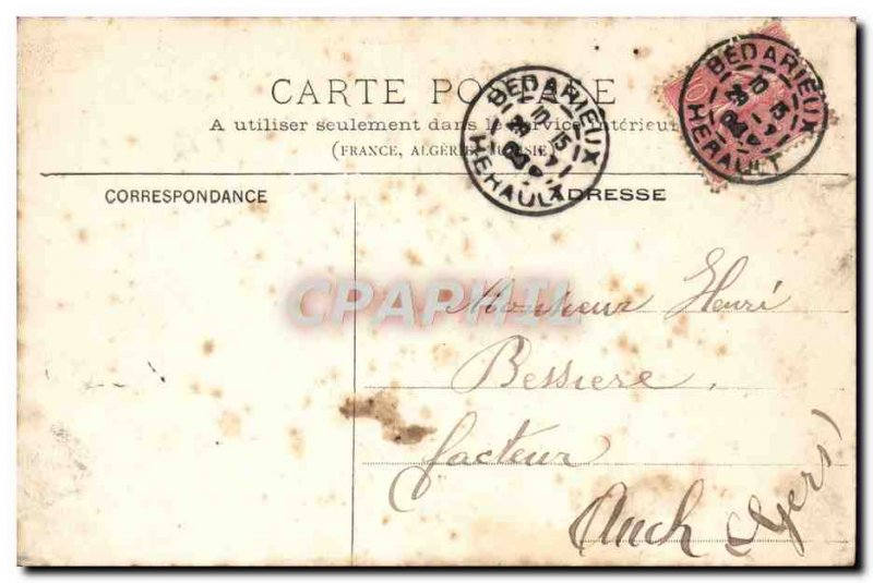 Old Postcard Lamalou Upper Pool Roman