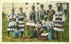 Florida Seminole Indians #219 1920s Postcard Asheville 22-4055