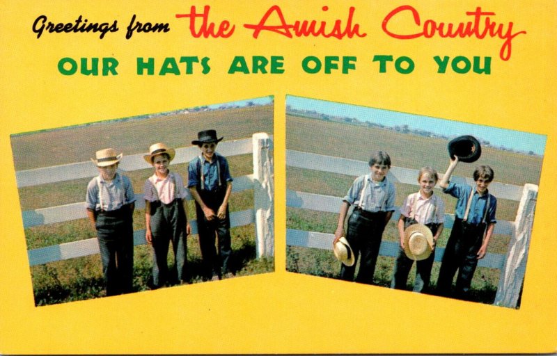 Greetings From The Amish Country Pennsylvania Our Hats Are Off To You Multi View