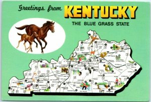 M-12350 Greetings from Kentucky The Blue Grass State