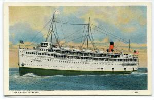 Tionesta Great Lakes Steamer Ship postcard