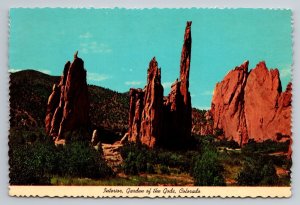 Interior Garden of The Gods Colorado Springs Vintage Unposted Postcard