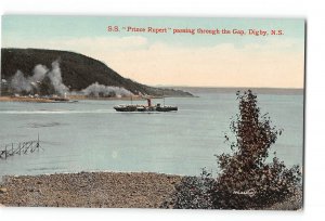 Digby Nova Scotia Canada Postcard 1907-1915 S.S. Prince Rupert Through the Gap