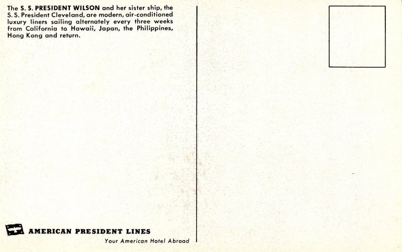 American President Lines - SS President Wilson