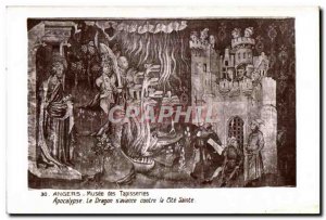 Old Postcard Museum of Angers Apocalypse Tapestries Dragon S advance against ...