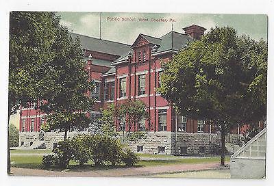 PA West Chester Public School A Henry Vintage Newvochrome Postcard