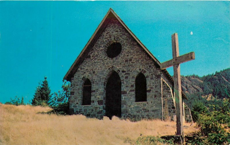 Old Indian Church Koksilah Reservation Duncan BC Canada pm 1986 Postcard