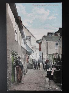 Cornwall: Dolphin Street, Port Isaac showing THE DOLPHIN INN, Old PC - by Argall