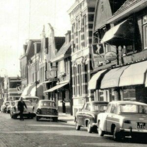 Netherlands Gorredijk Hoofdstraat Classic Cars Streetview Vintage RPPC 07.64