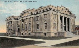 FIRST METHODIST CHURCH SOUTH GULFPORT MISSISSIPPI POSTCARD (c. 1910)!!