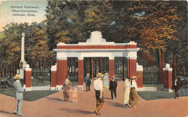 F80/ Athens Ohio Postcard c1910 Ohio University Alumni Gateway Students