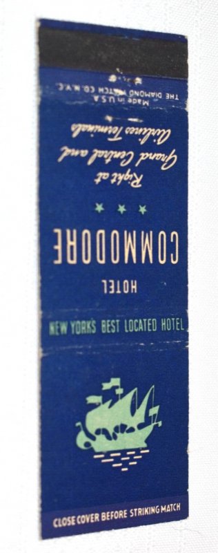 Hotel Commodore New York 20 Strike Matchbook Cover