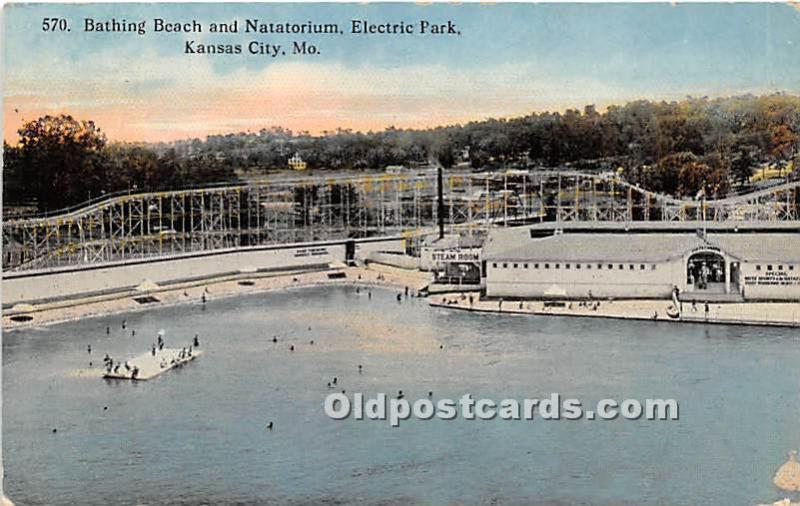 Bathing Beach and Natatorium Electric Park Kansas City, Missouri, MO, USA 191...