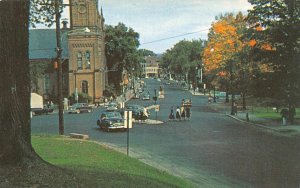 Northampton, MA Massachusetts  MAIN STREET SCENE 50's Cars  VINTAGE Postcard