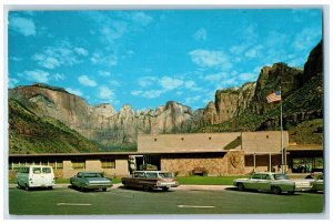 c1960 Visitors Center Museum West Temple Cliff Zion National Park Utah Postcard