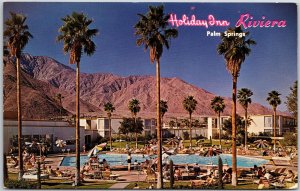 1970 Palm Springs CA-California, Holiday Inn Riviera,Poolside Lounging, Postcard