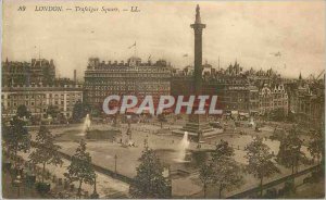 Old Postcard London Trafalgar Square