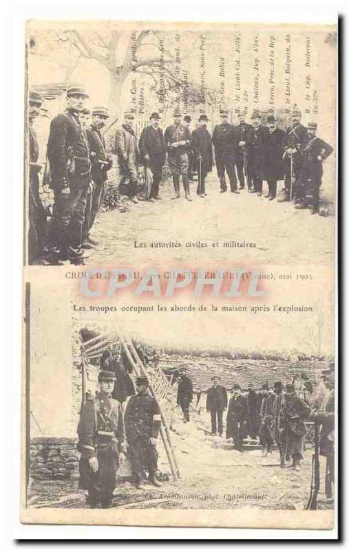 Crime DUSSEAU near Chatellerault (Vienna) Old Postcard May 1905 The civil and...