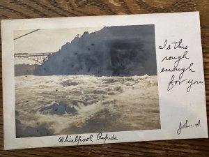 Original Vintage Postcard Early 1900's RPPC Real Photo Niagara Falls River Lot