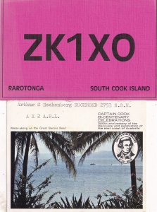 Rawotonga New South Wales Richmond South Captain Cook Island 2x Radio QSL Card s