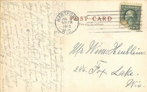 Hartford Wisconsin 1913 Postcard High School