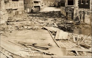 Montpelier? Flood Scene North Branch Washed Out Bridge 1927 RPPC